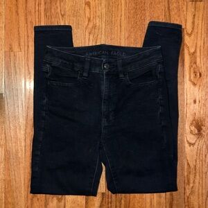American Eagle Black 360 Ne(x)t Level Stretch High Rise Skinny Jeans Women’s 2